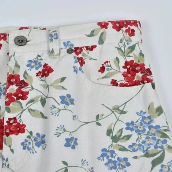 Eddie Bauer Floral Cream Pencil Skirt Size 6 - Picture 2 of 7